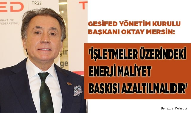 'İşletmeler üzerindeki enerji maliyet baskısı azaltılmalıdır'