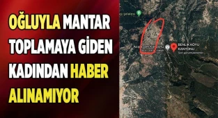 Oğluyla mantar toplamaya giden kadından haber alınamıyor
