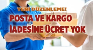 Posta ve kargo iadesine ücret yok