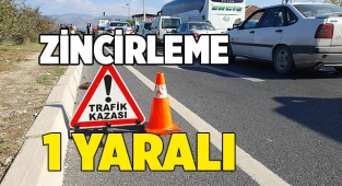 Zincirleme trafik kazası: 1 yaralı