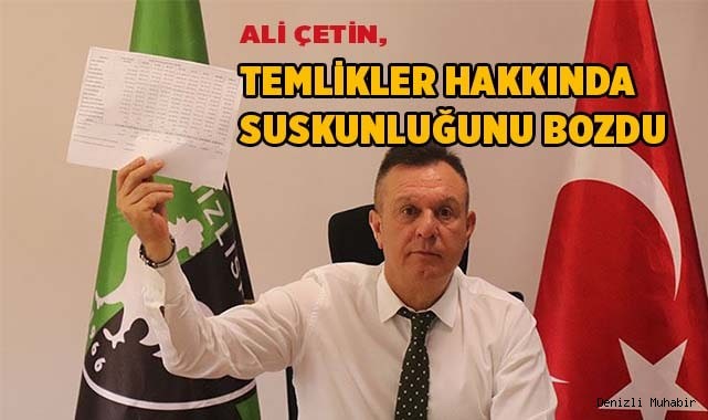 Ali Çetin, temlikler hakkında suskunluğunu bozdu