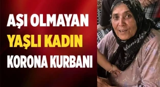 Aşı olmayan yaşlı kadın korona kurbanı