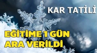 Bir ilçede eğitime ara verildi