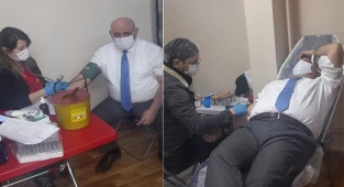 Buldan  Belediye Başkanı Şevik, kan bağışında bulundu