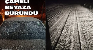 Çameli beyaza büründü