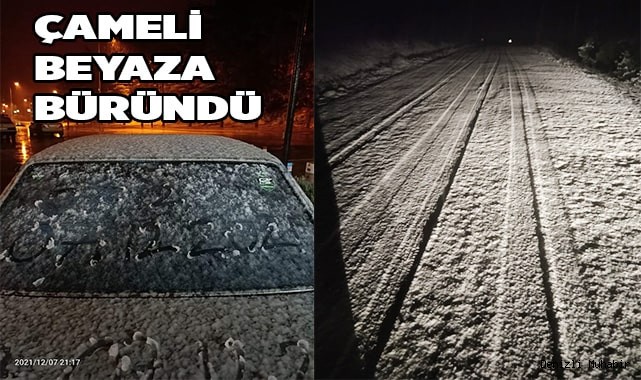 Çameli beyaza büründü