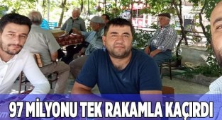 Çamelili genç, 97 milyonu kıl payı kaçırdı