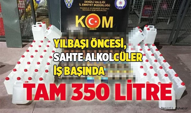 Denizli’de 10 farklı adreste sahte alkol üreten 13 kişi yakalandı