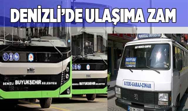 Denizli’de ulaşıma zam