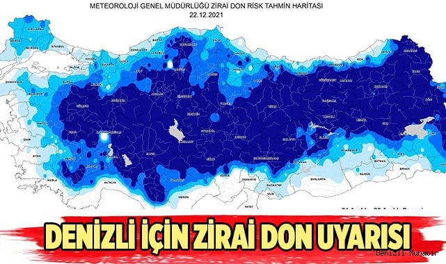 Denizli için zirai don uyarısı