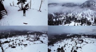 Denizli’nin Sibiryası Çameli’nden kar manzaraları