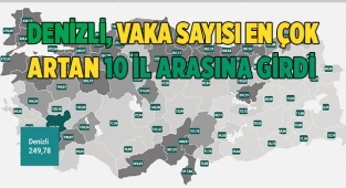 Denizli, vaka sayısı en çok artan iller arasına girdi