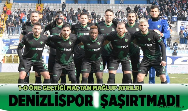 Denizlispor deplasmandan puansız dönüyor