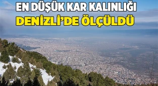 En düşük kar kalınlığı Denizli’de ölçüldü