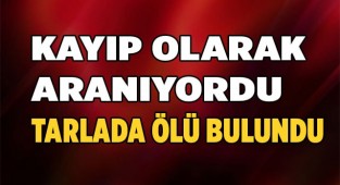 Kayıp olarak aranıyordu tarlada ölü bulundu