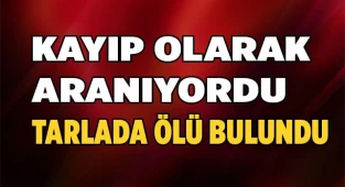 Kayıp olarak aranıyordu tarlada ölü bulundu