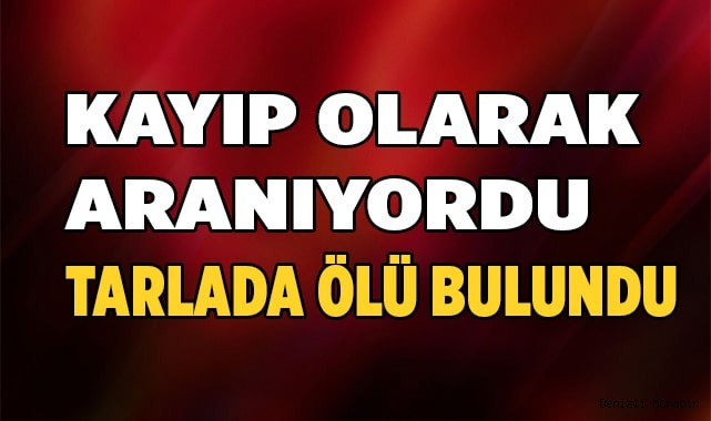 Kayıp olarak aranıyordu tarlada ölü bulundu