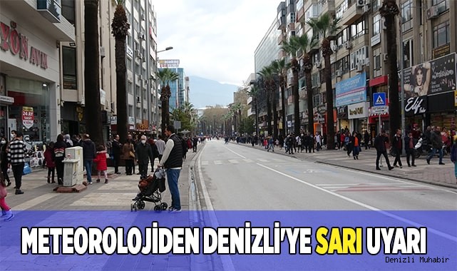 Meteorolojiden Denizli'ye sarı uyarı