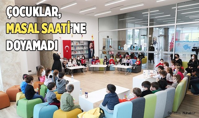 MİNİKLERDEN ‘MASAL SAATİ’ ETKİNLİĞİNE YOĞUN İLGİ