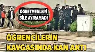 Öğrencilerin kavgasında kan aktı