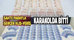 Sahte parayla alışveriş yaparken yakalandılar