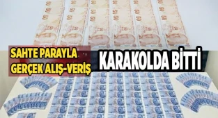 Sahte parayla alışveriş yaparken yakalandılar