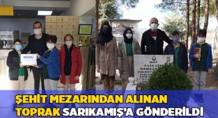 Şehit mezarından alınan toprak Sarıkamış’a gönderildi