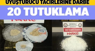 Uyuşturucu tacirlerine darbe; 20 tutuklama