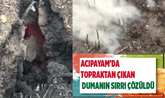 Yanan toprağın gizemi çözüldü