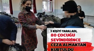 3 kişiyi yaraladı, 80 çocuğu sevindirince ceza almaktan kurtuldu