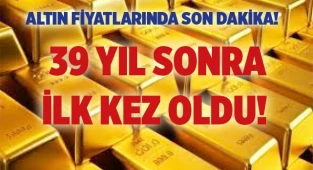39 yıl sonra ilk kez oldu