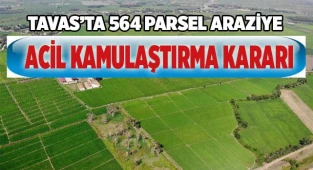 564 parsel araziye acil kamulaştırma kararı