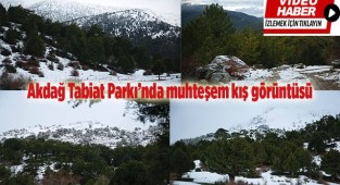 Akdağ Tabiat Parkı’nda muhteşem kış görüntüsü