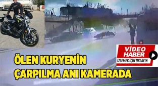 Alkollü sürücünün makas atmak isterken çarptığı kurye metrelerce havaya fırladı