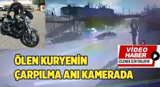 Alkollü sürücünün makas atmak isterken çarptığı kurye metrelerce havaya fırladı