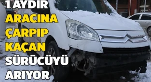 Aracına çarpıp 20 bin TL masraf açan sürücüyü 1 aydır arıyor