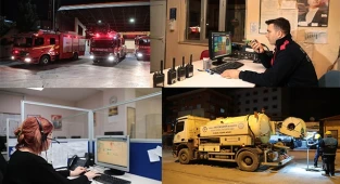 Büyükşehir ekipleri yeni yıla görevleri başında girdi