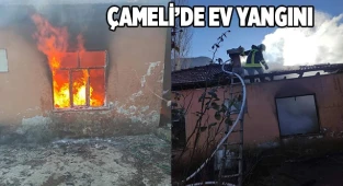 Çameli’de ev yangını