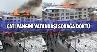 Çatı yangını vatandaşı sokağa döktü