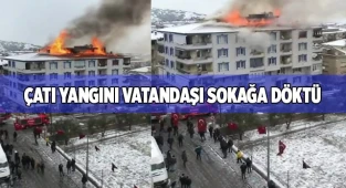 Çatı yangını vatandaşı sokağa döktü