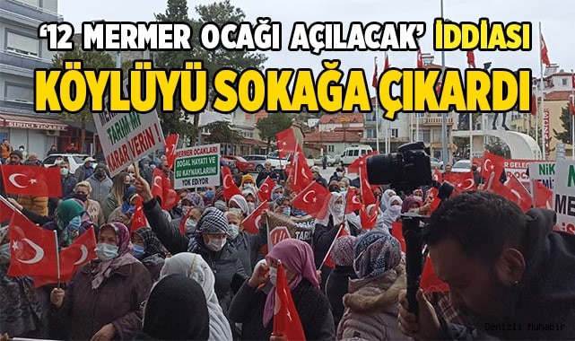 Denizli’de halk mermer ocağına karşı çıktı, katılım toplantısını yaptırmadı