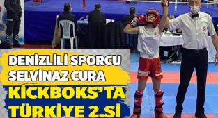 Denizlili sporcu Selvinaz Cura Kickboks’ta Türkiye 2.si