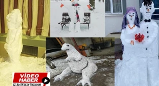 Kar sanatçıları, hünerlerini sergiledi