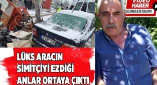 Lüks aracın simitçiyi ezdiği anlar ortaya çıktı