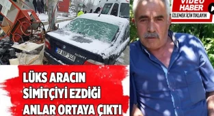 Lüks aracın simitçiyi ezdiği anlar ortaya çıktı