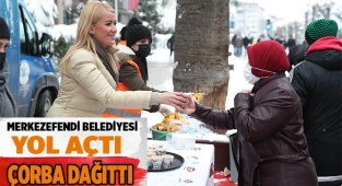 MERKEZEFENDİ’DE KARLA MÜCADELE DEVAM EDİYOR