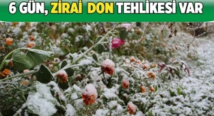 Meteorolojiden 6 günlük zirai don uyarısı