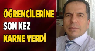 Öğrencilerine son kez karne verdi