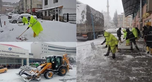 PAMUKKALE BELEDİYESİ KAR MÜCADELESİNİ ARALIKSIZ SÜRDÜRÜYOR