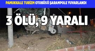 Yolcu otobüsü Şarampole yuvarlandı 3 ölü 15 yaralı